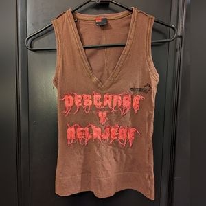 Diesel Sleeveless Cotton V-neck